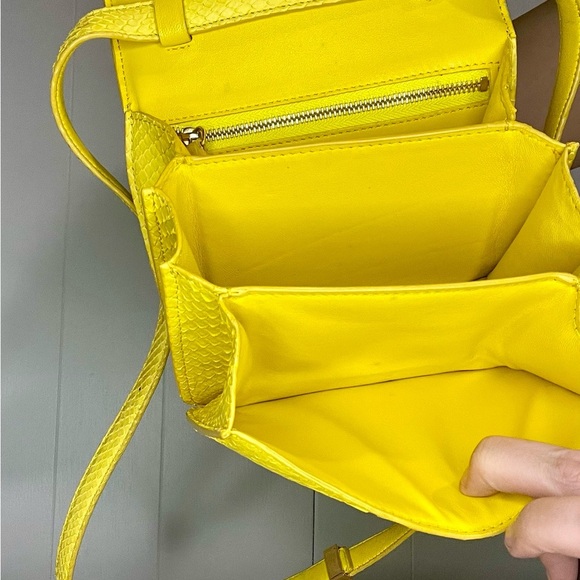Celine Classic Box Bag Yellow Python Crossbody - Picture 12 of 16